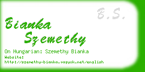 bianka szemethy business card